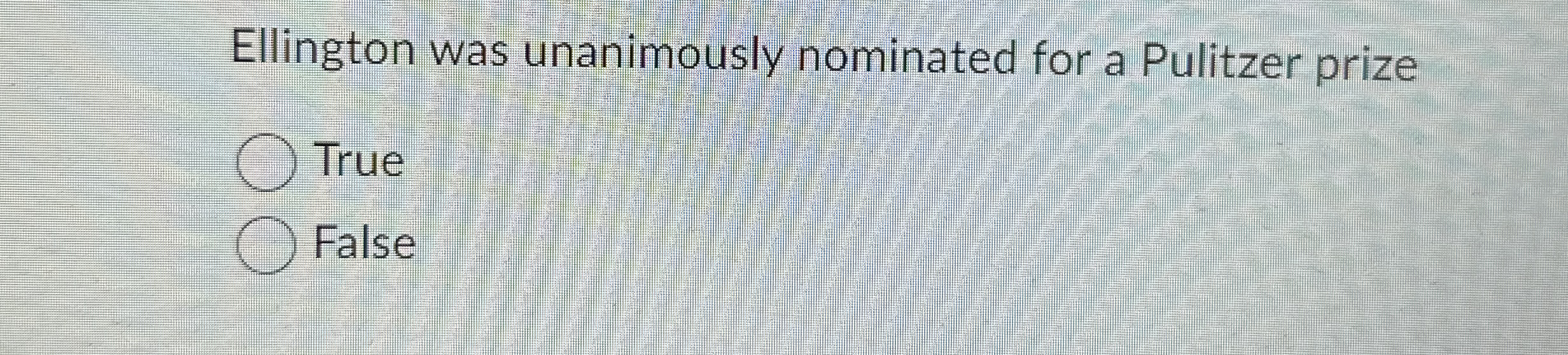 Ellington was unanimously nominated for a