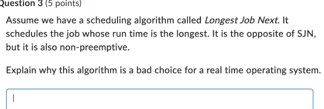 2 uestion 3 ( 5 points ) Assume we have a