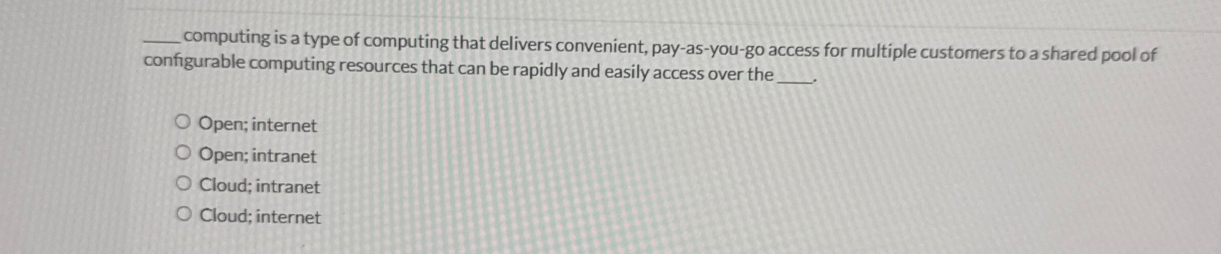 q , computing is a type of computing that