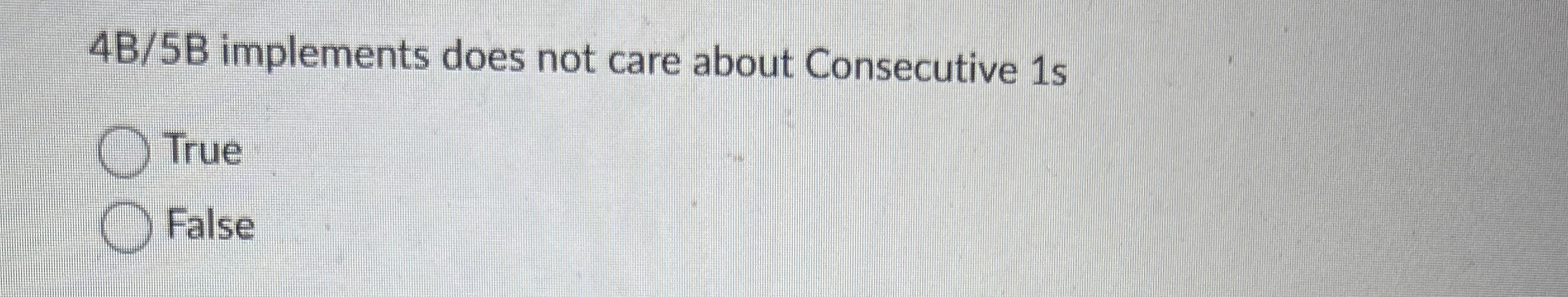 4 B 5 B implements does not care about