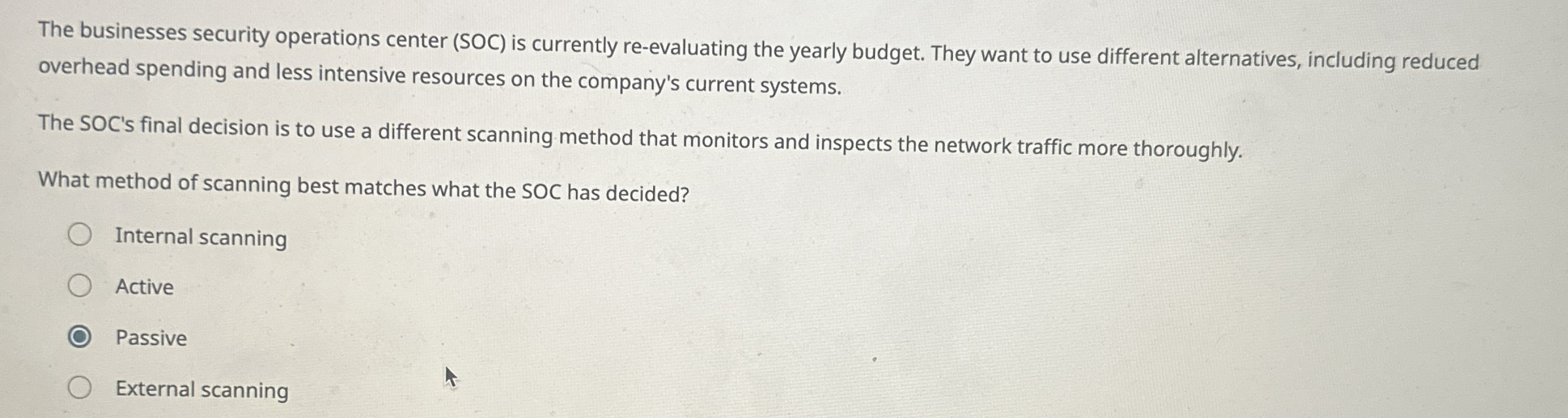 The businesses security operations center ( SOC )