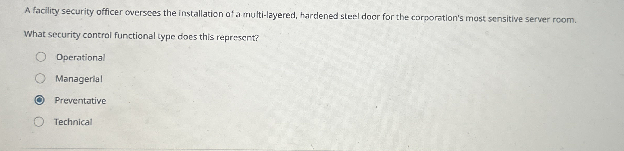 A facility security officer oversees the