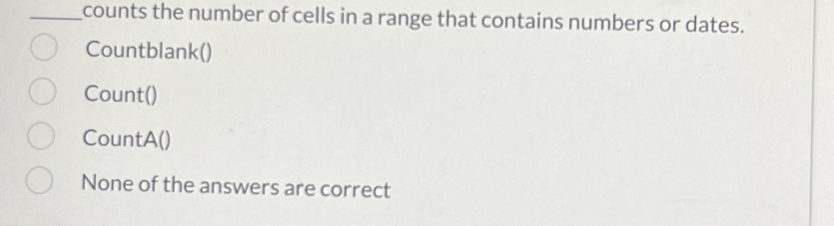 counts the number of cells in a range that