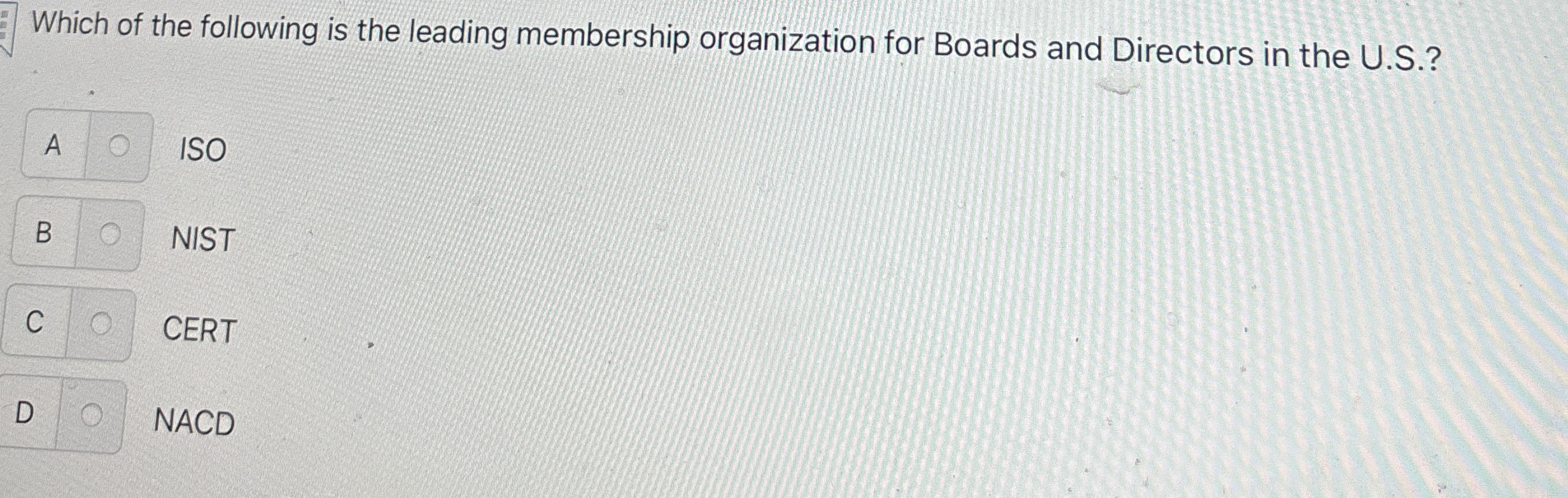 Which of the following is the leading membership