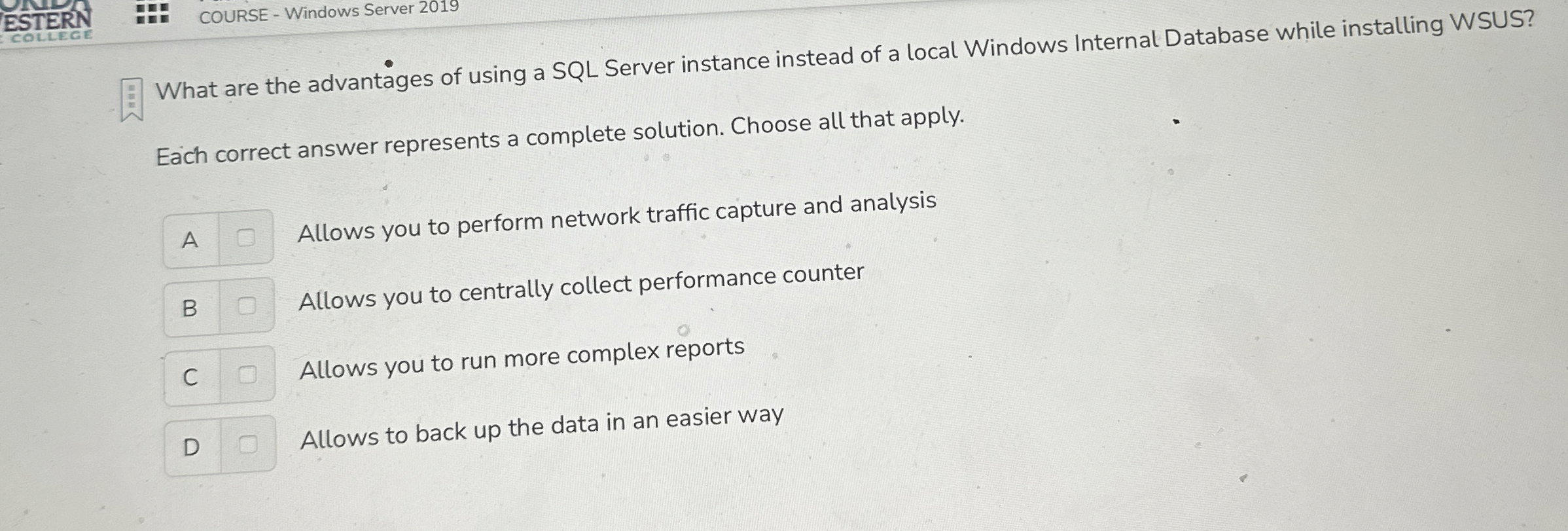 COURSE - Windows Server 2 0 1 9 What are the