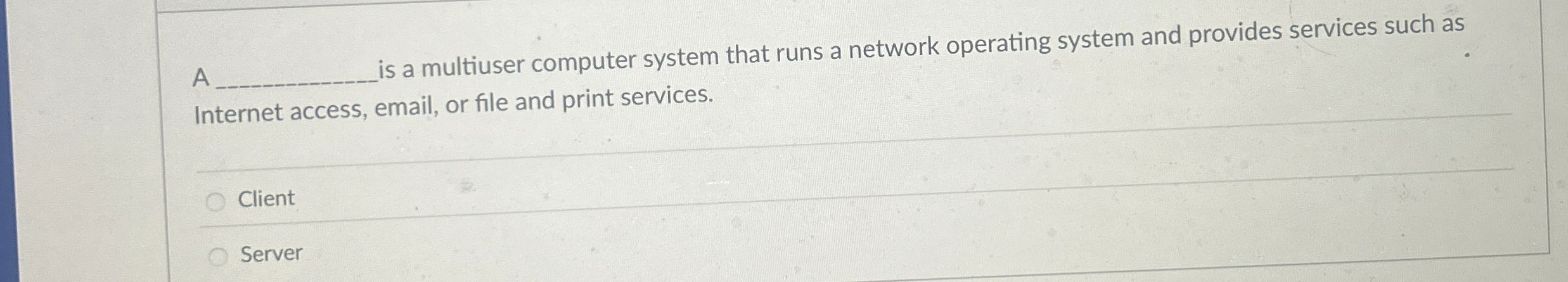 A q , is a multiuser computer system that runs a