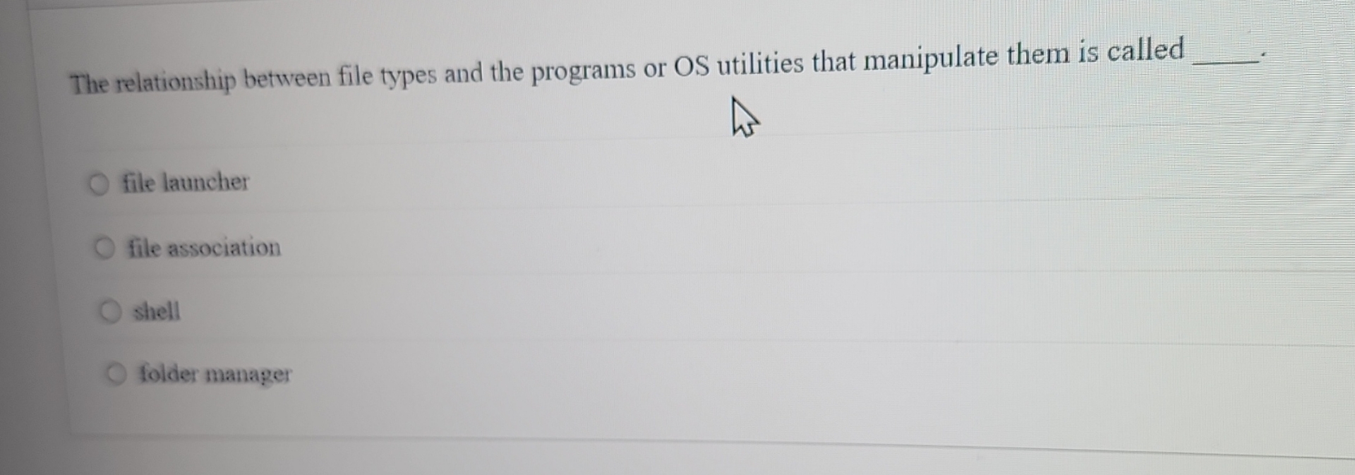 The relationship between file types and the