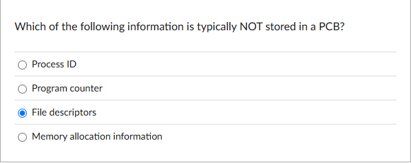 Which of the following information is typically