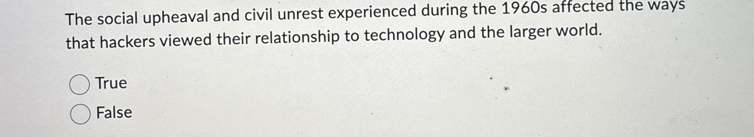 The social upheaval and civil unrest experienced