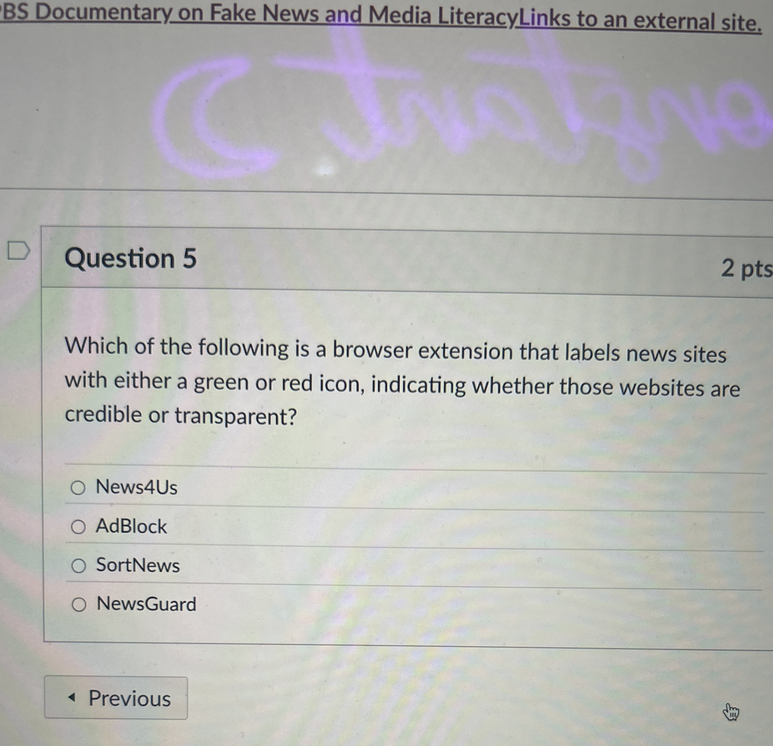Question 5 Which of the following is a browser