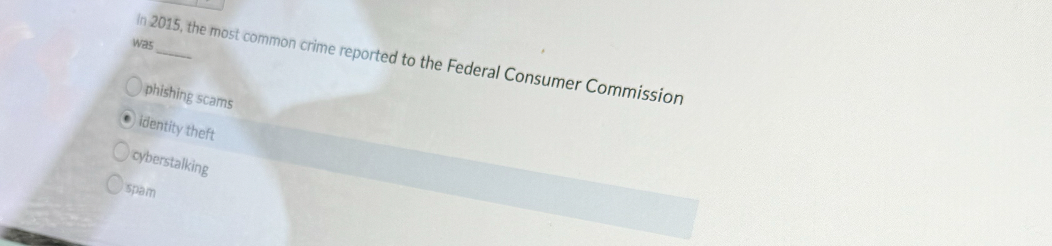 phishing scams identity theft cyberstalking spam