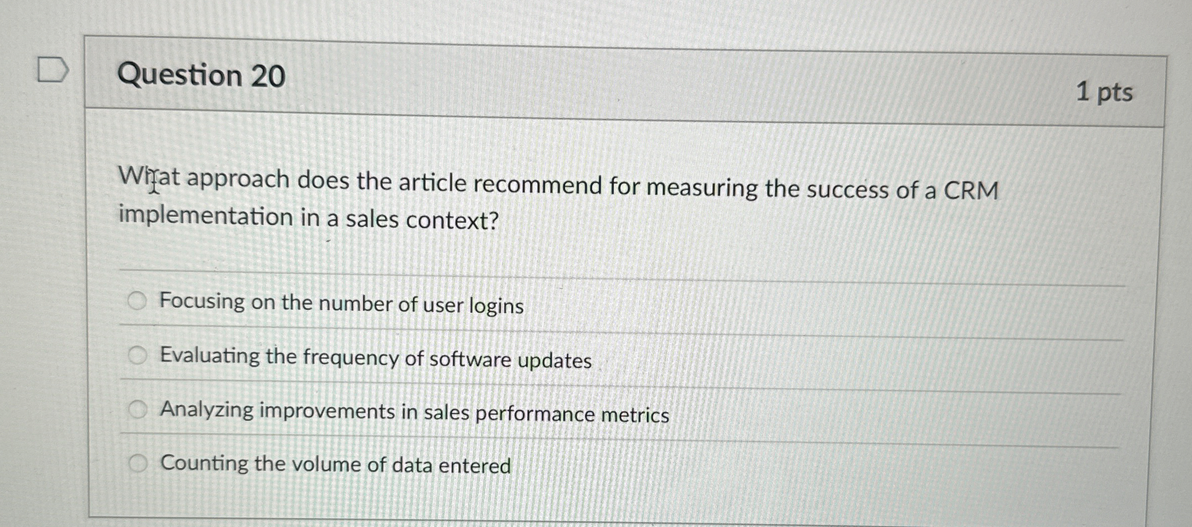 Question 2 0 Wrat approach does the article