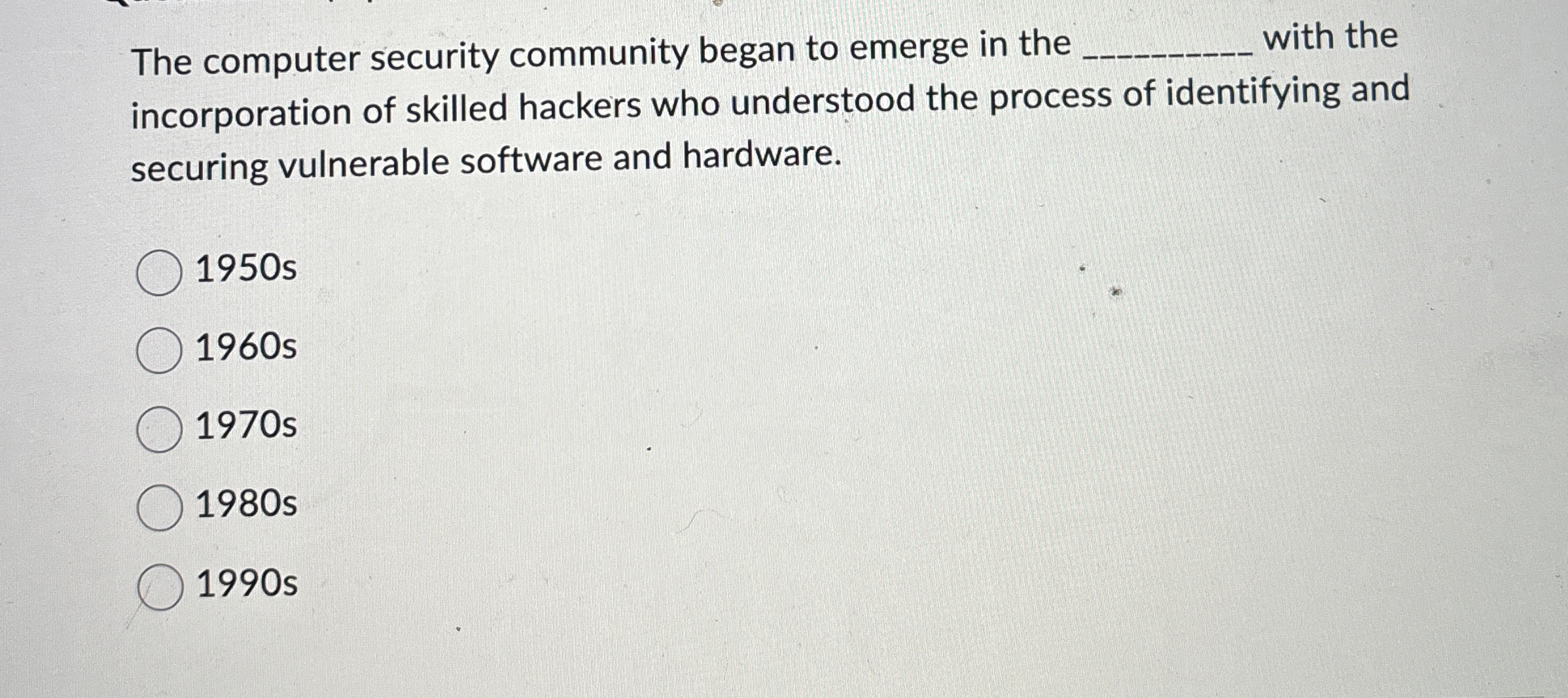 The computer security community began to emerge