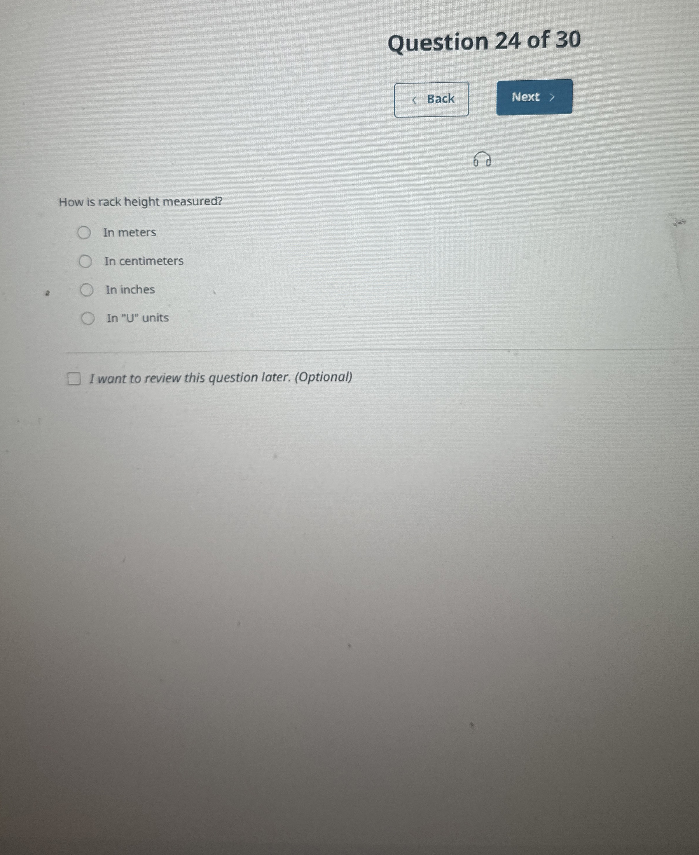Question 2 4 of 3 0 6 0 How is rack height