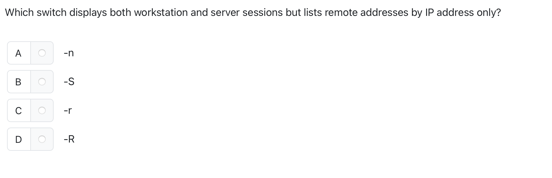 Which switch displays both workstation and server