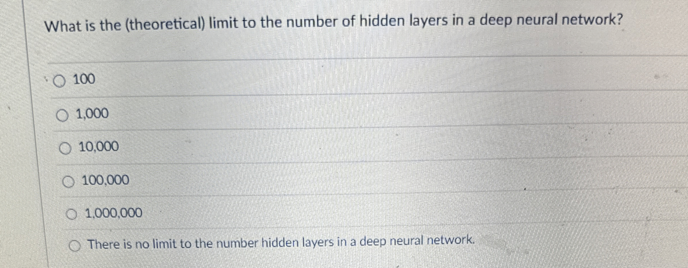 What is the ( theoretical ) limit to the number