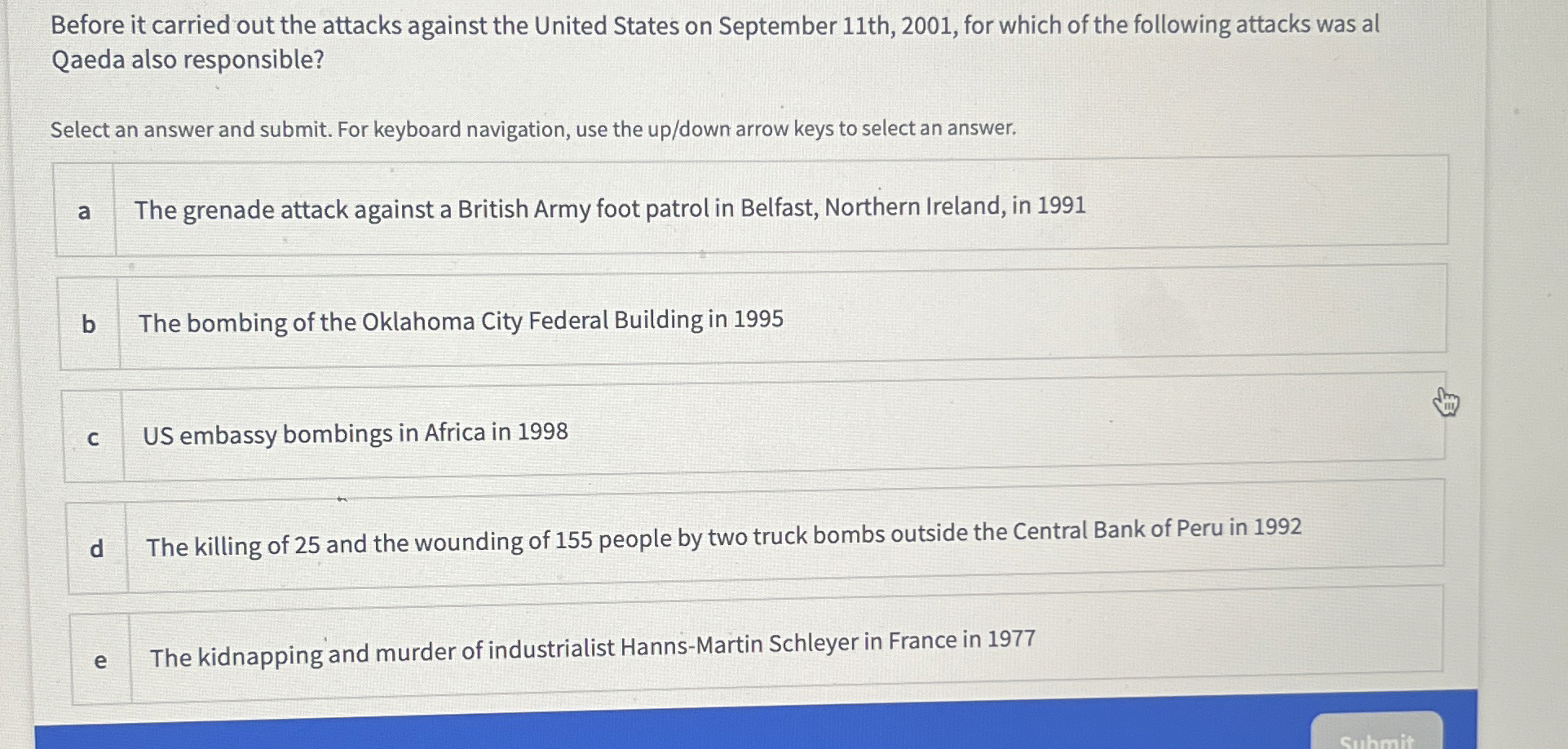 Before it carried out the attacks against the