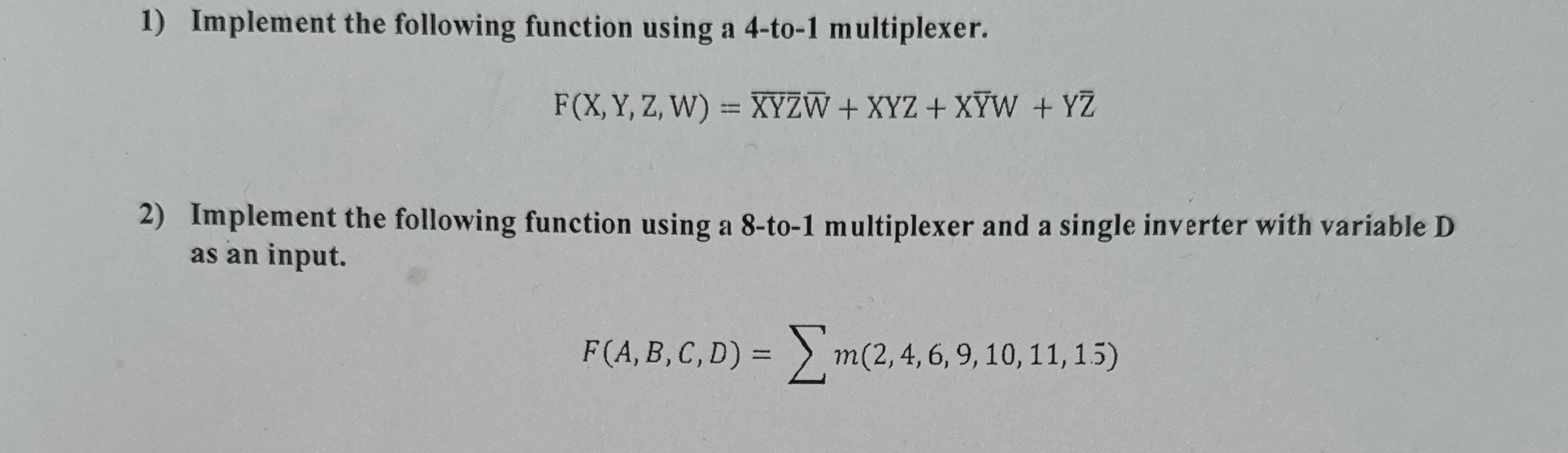 Implement the following function using a 4 - to -
