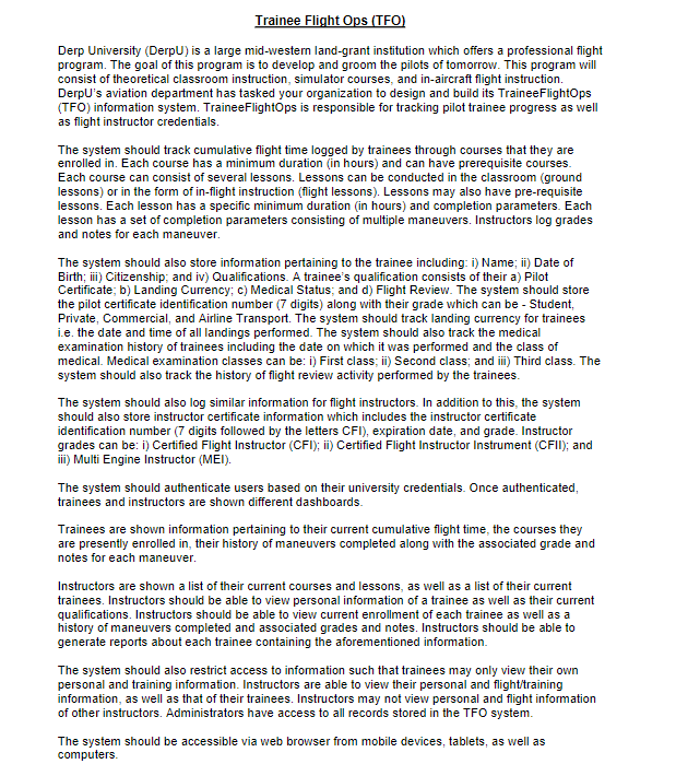 Create a class diagram for the TFO system. Make