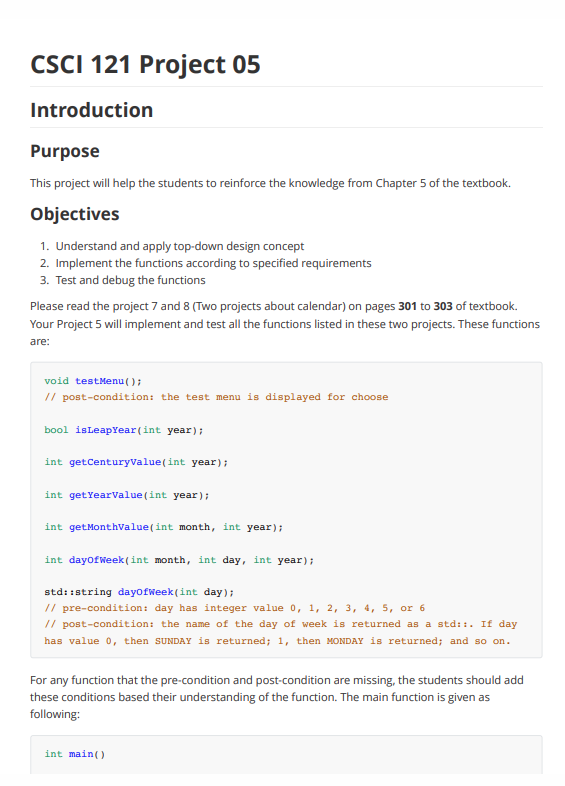 CSCI 1 2 1 Project 0 5 Introduction Purpose This