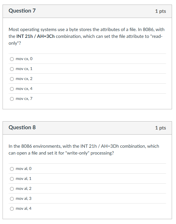 Question 7 Most operating systems use a byte