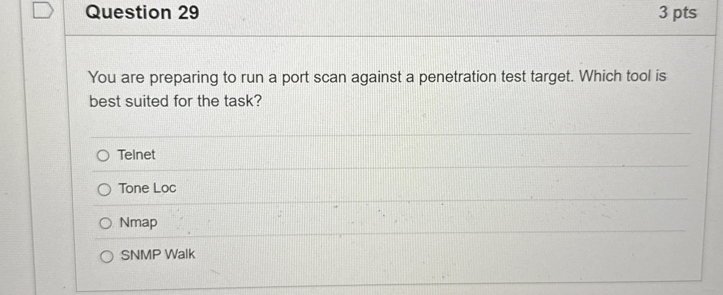 Question 2 9 3 pts You are preparing to run a