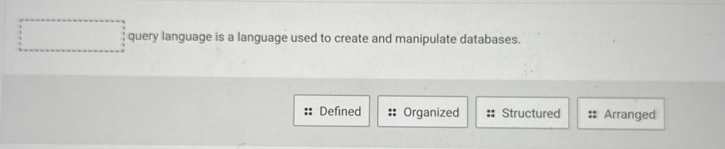 query language is a language used to create and