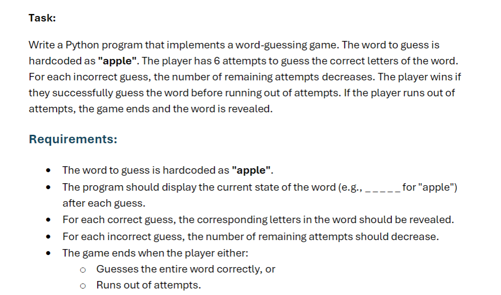 Task: Write a Python program that implements a
