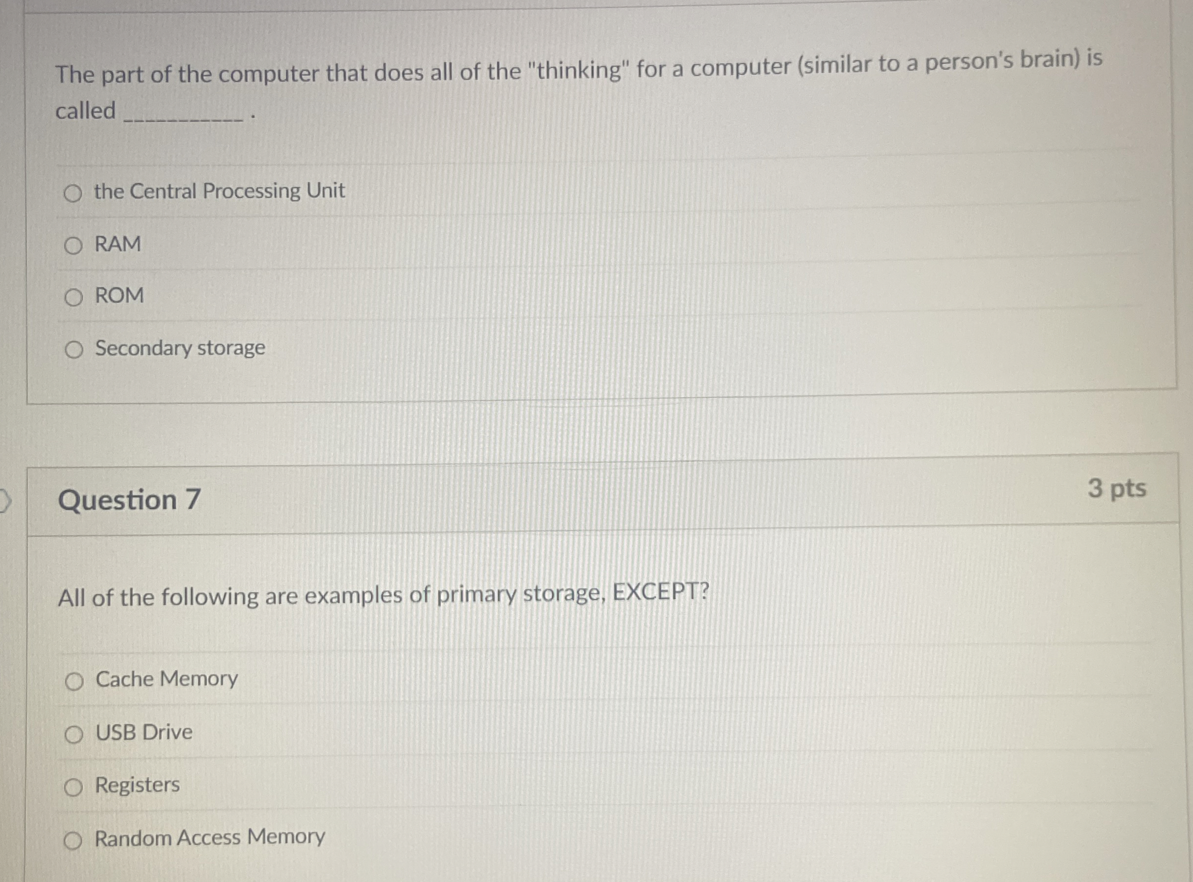 The part of the computer that does all of the