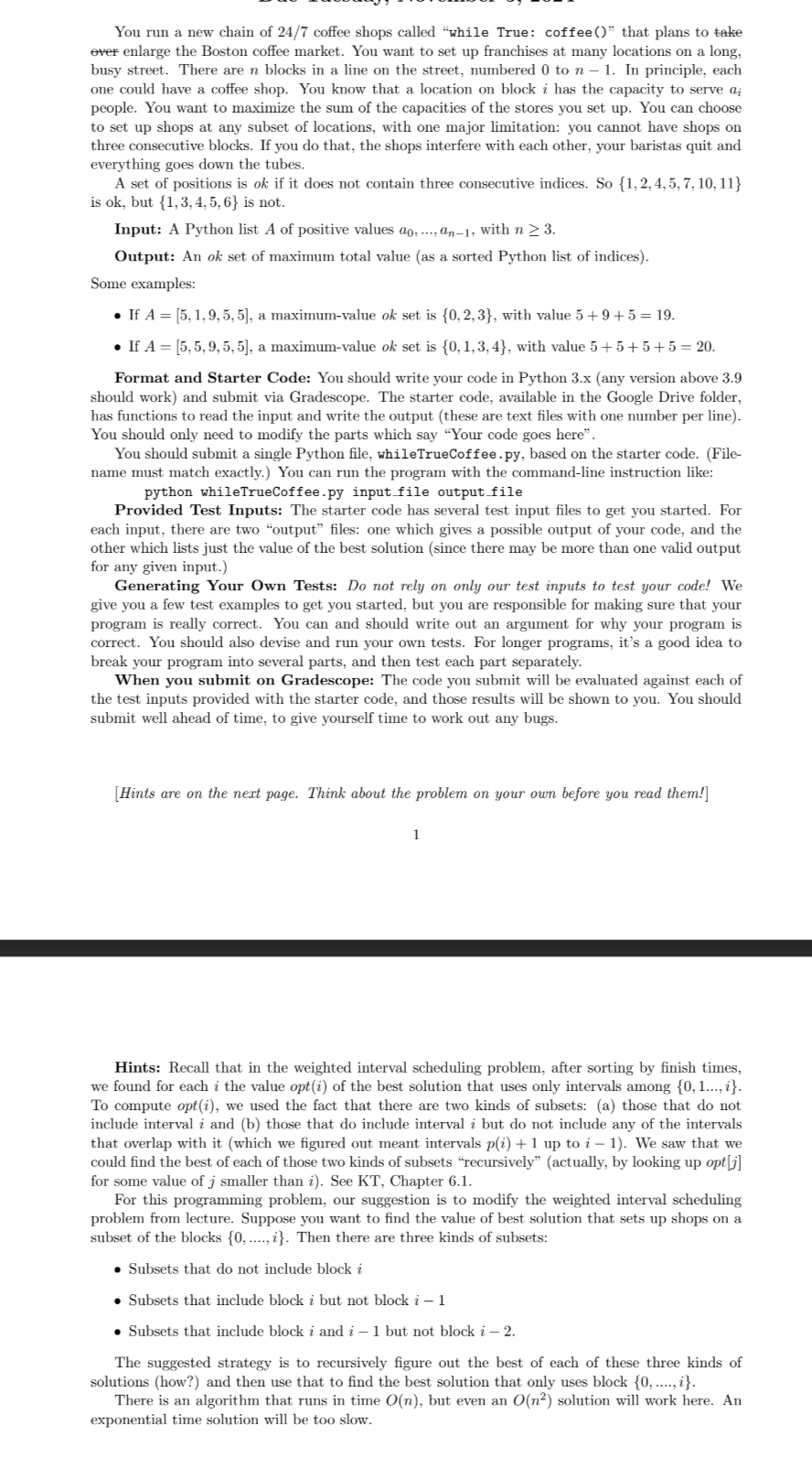 You run a new chain of \ ( 2 4 / 7 \ ) coffee