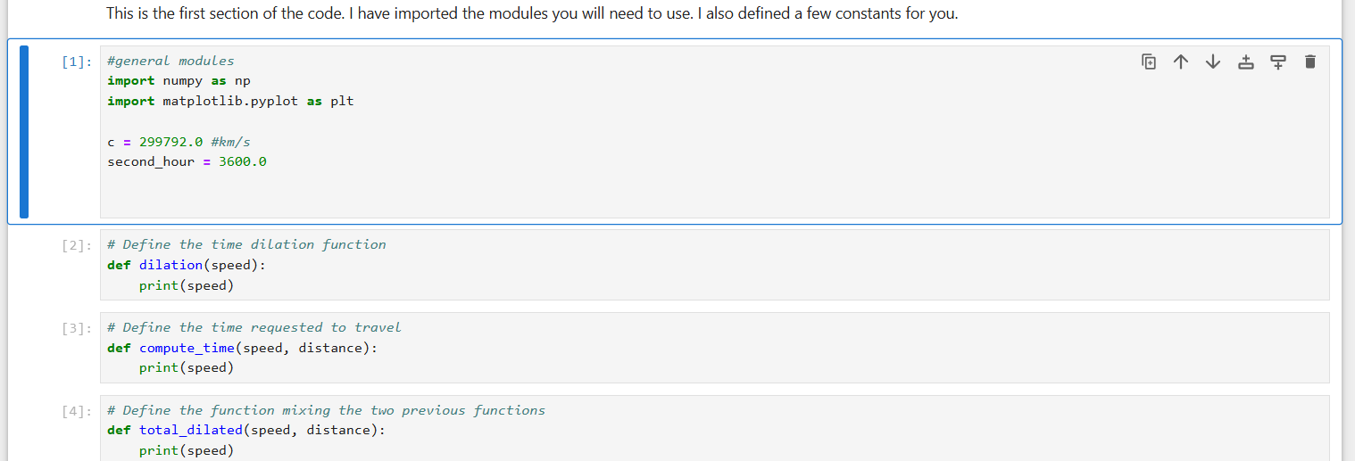 This is the first section of the code. I have