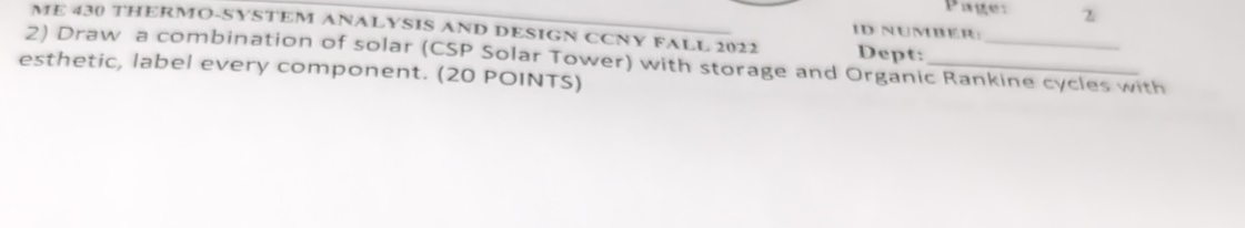 ME 4 3 0 THERMO - SYSTEM ANALYSIS AND DESIGN CCNY