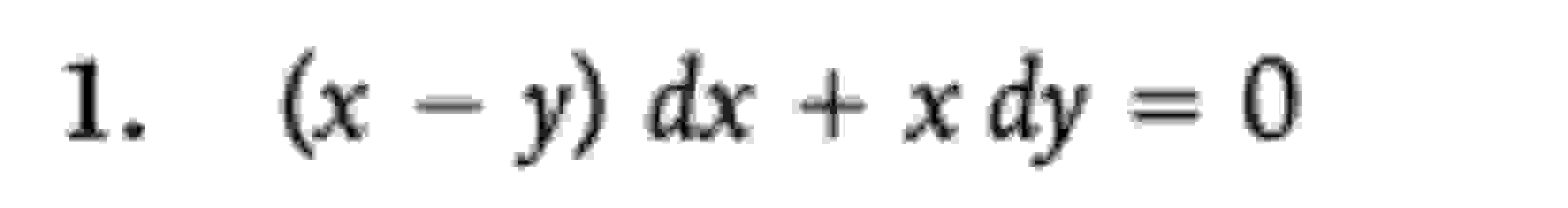 code class = "asciimath" > ( x - y ) dx + xdy = 0