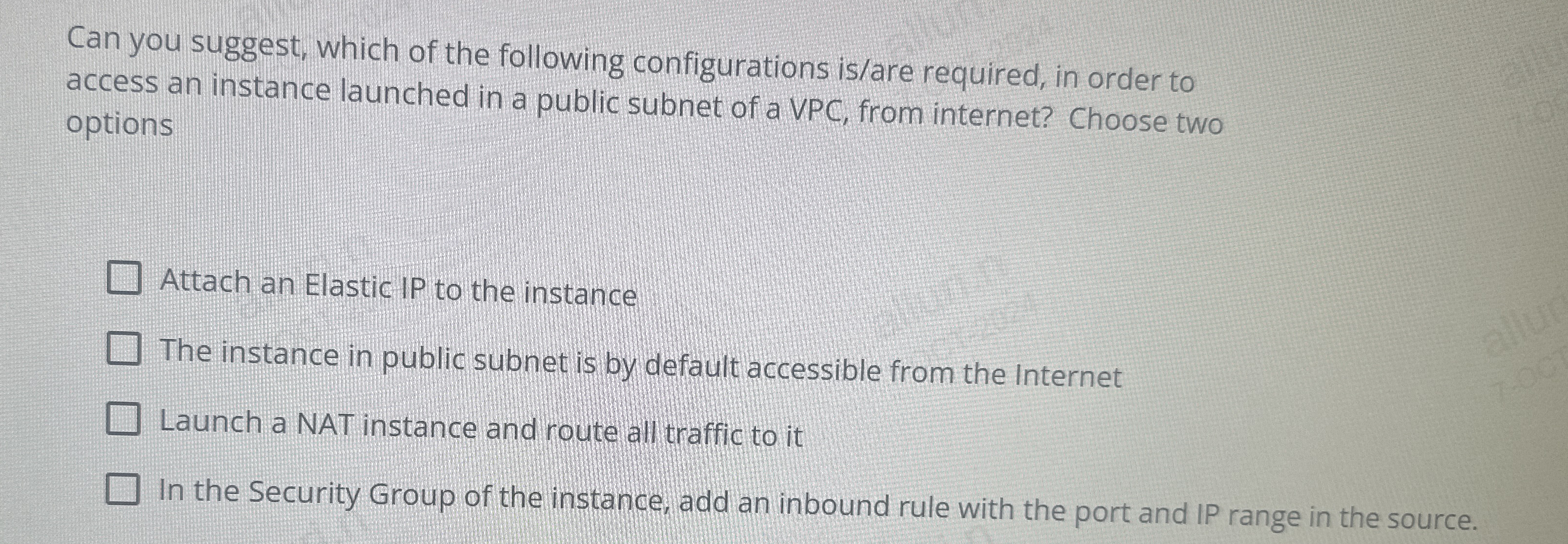 Can you suggest, which of the following