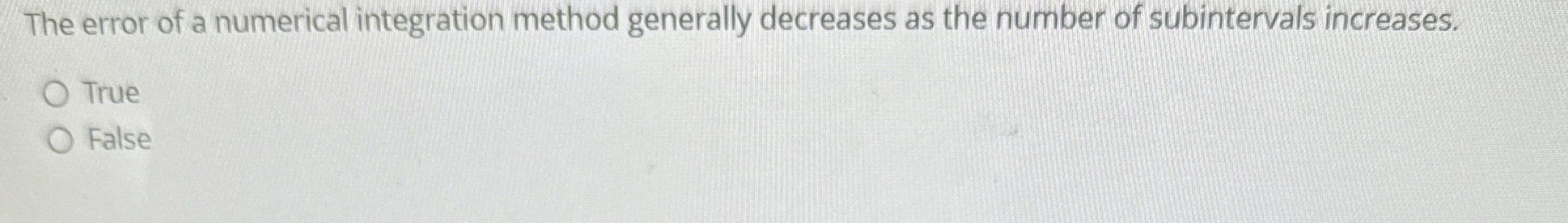 The error of a numerical integration method
