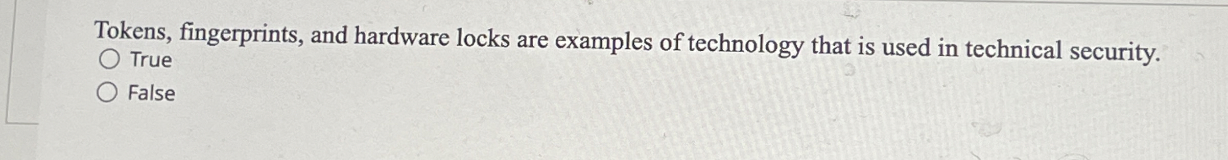 Tokens, fingerprints, and hardware locks are
