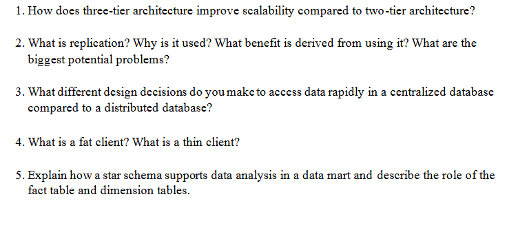 1 . How does three - tier architecture improve