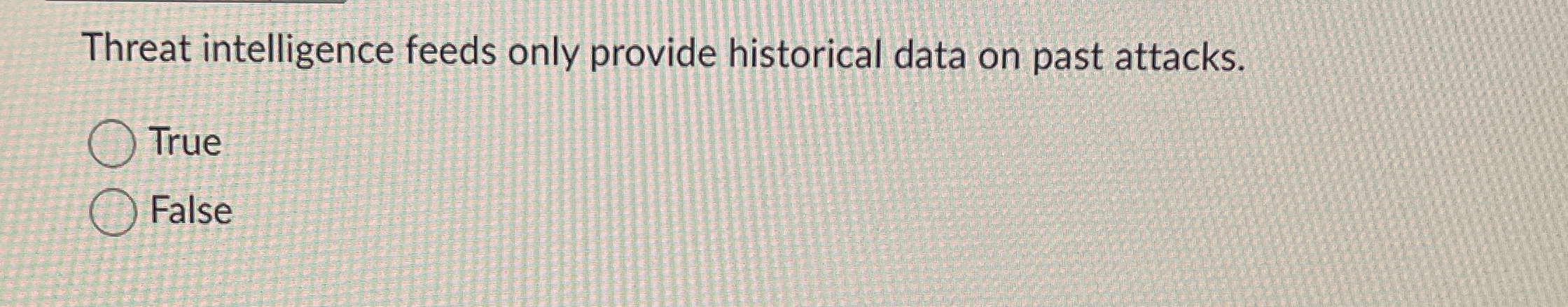 Threat intelligence feeds only provide historical