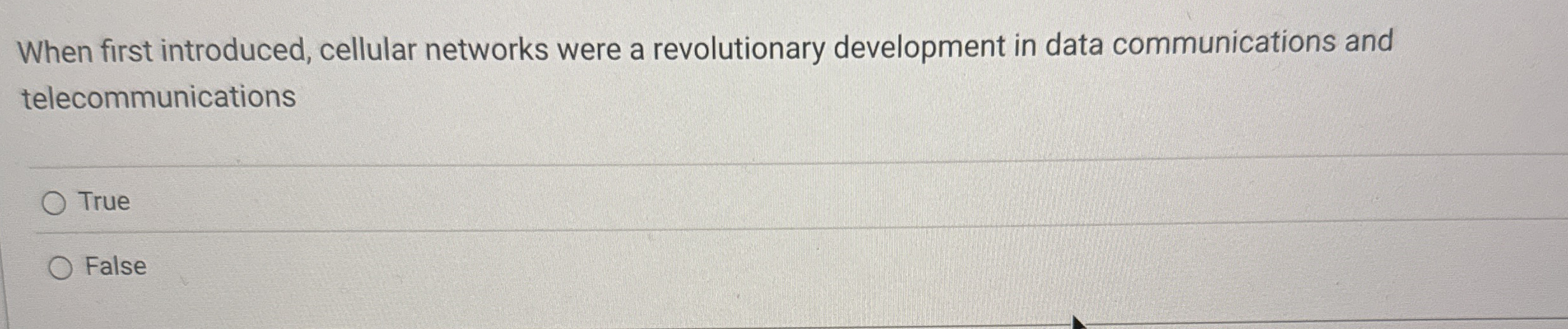 When first introduced, cellular networks were a