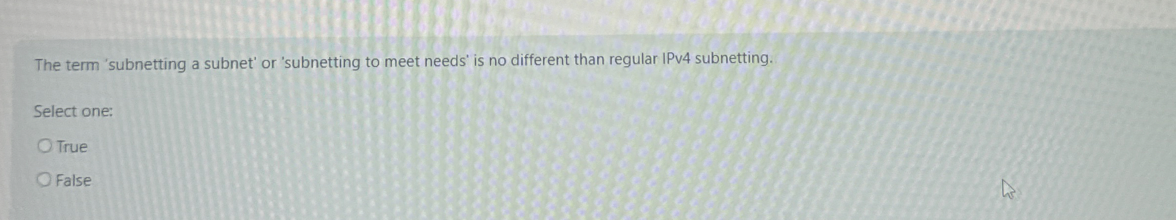 The term 'subnetting a subnet' or 'subnetting to