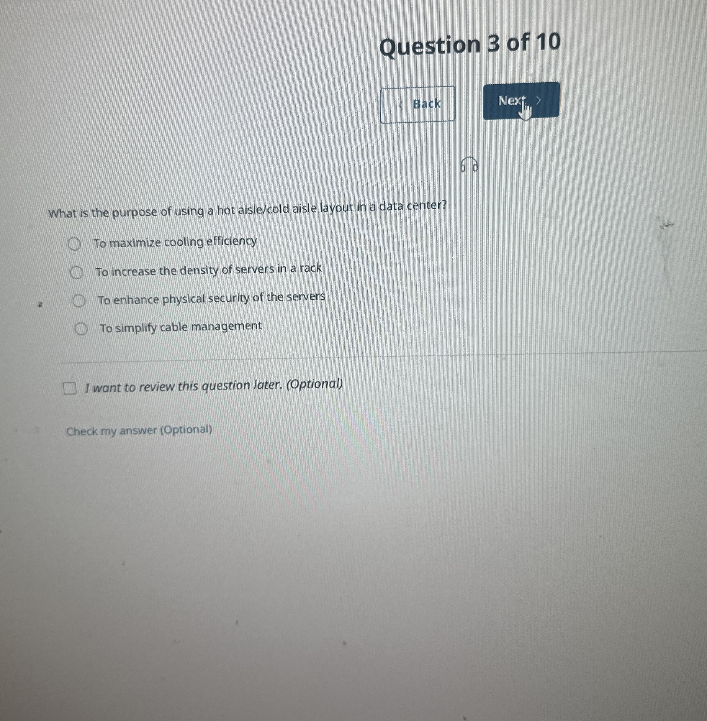 Question 3 of 1 0 Back Next ? i n 6 0 What is the