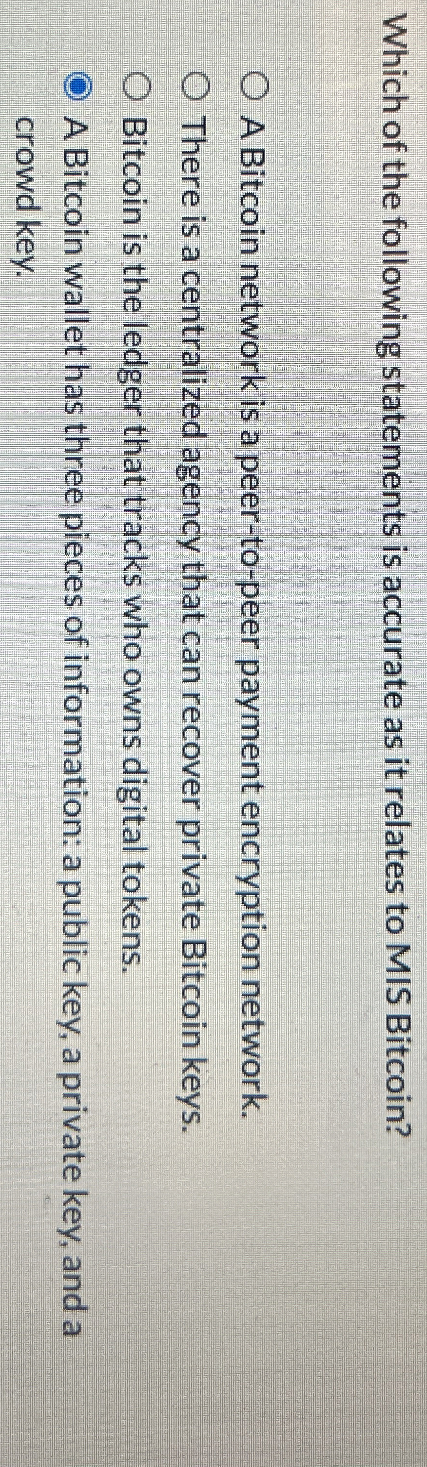 Which of the following statements is accurate as