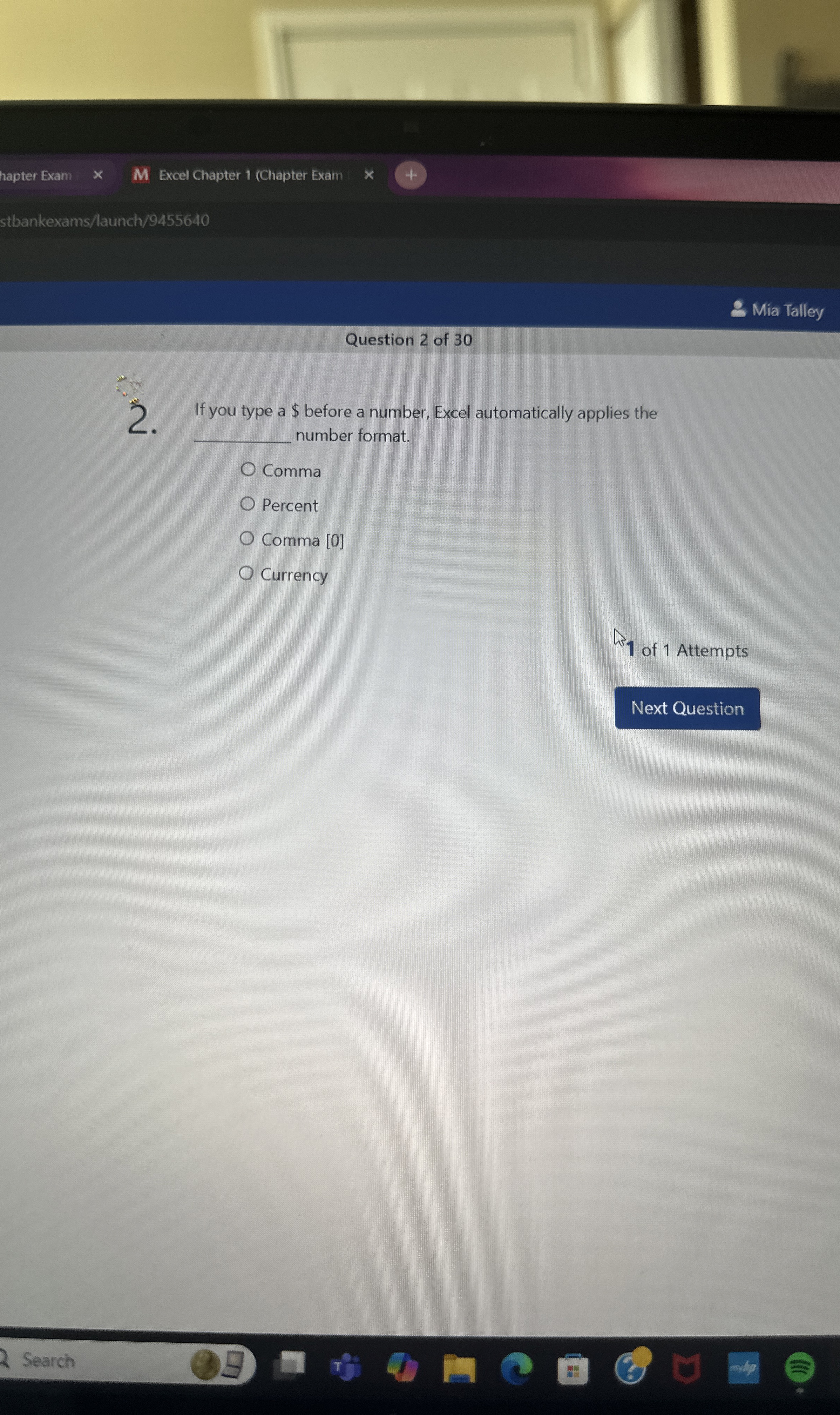 If you type a $ before a number, Excel