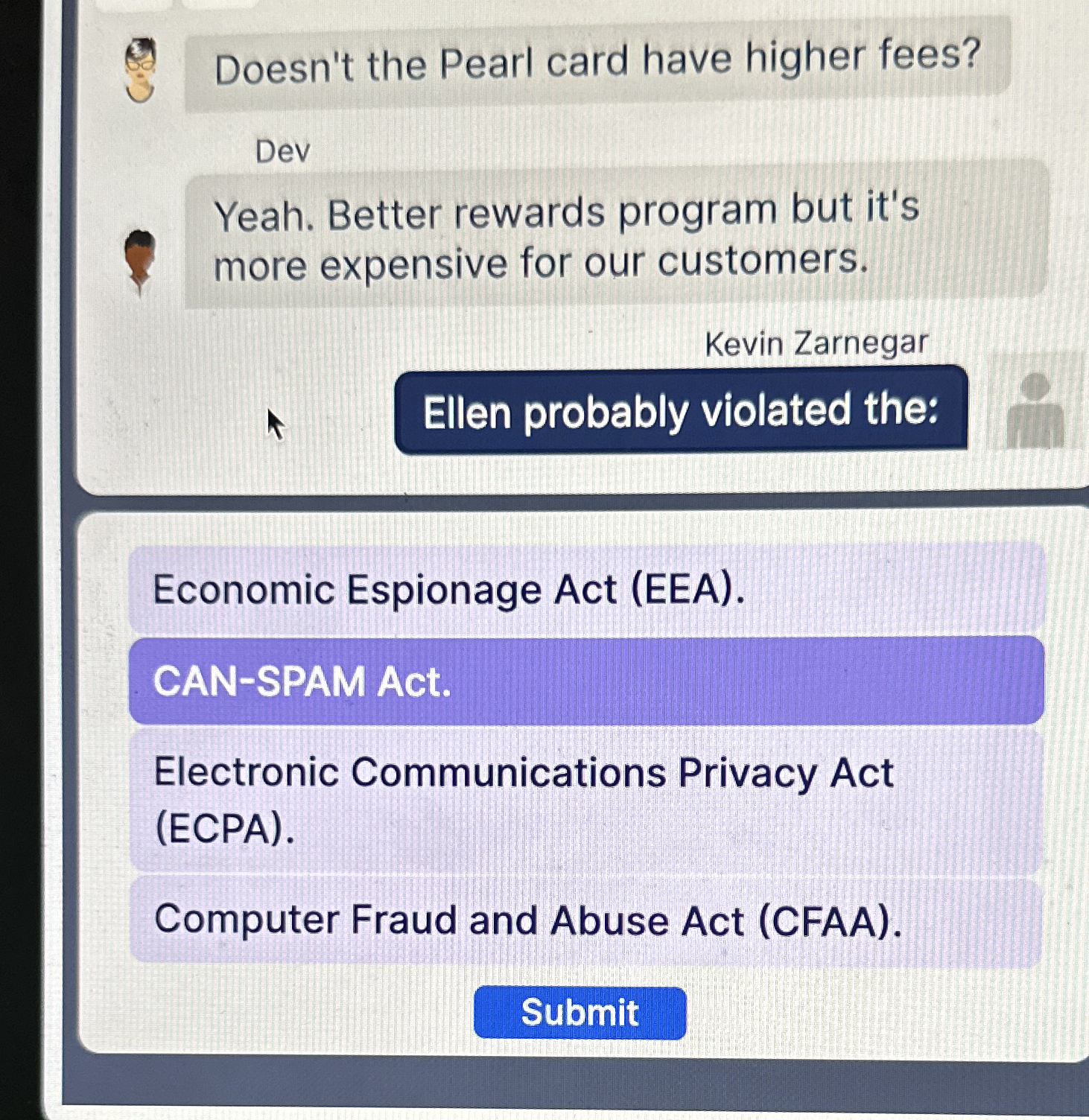 Doesn't the Pearl card have higher fees? Dev