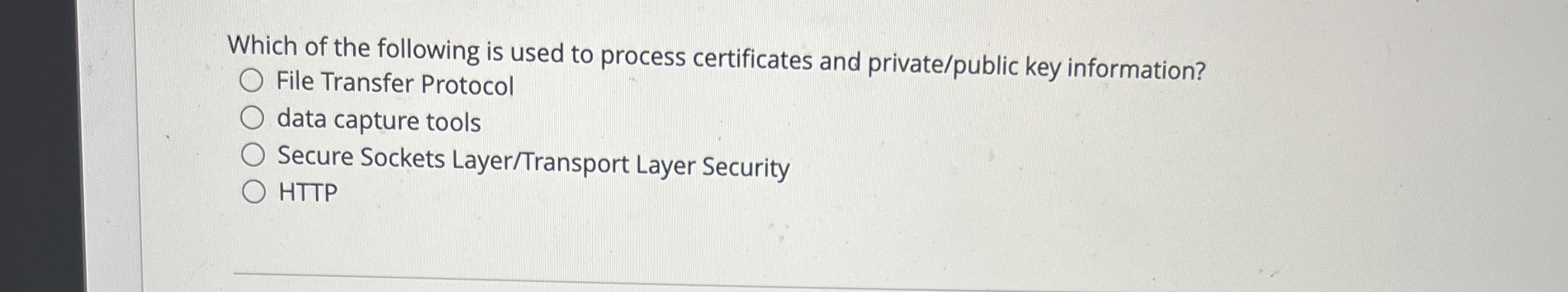 Which of the following is used to process