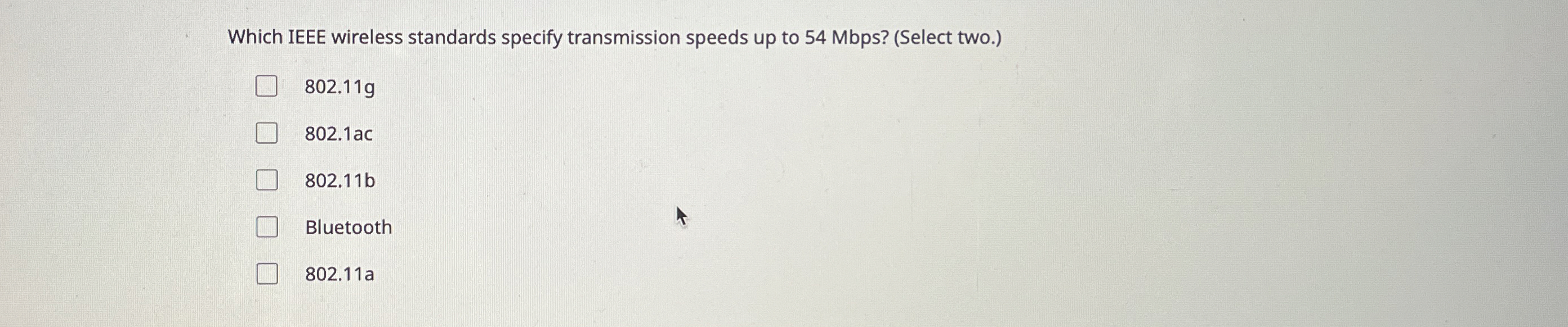 Which IEEE wireless standards specify