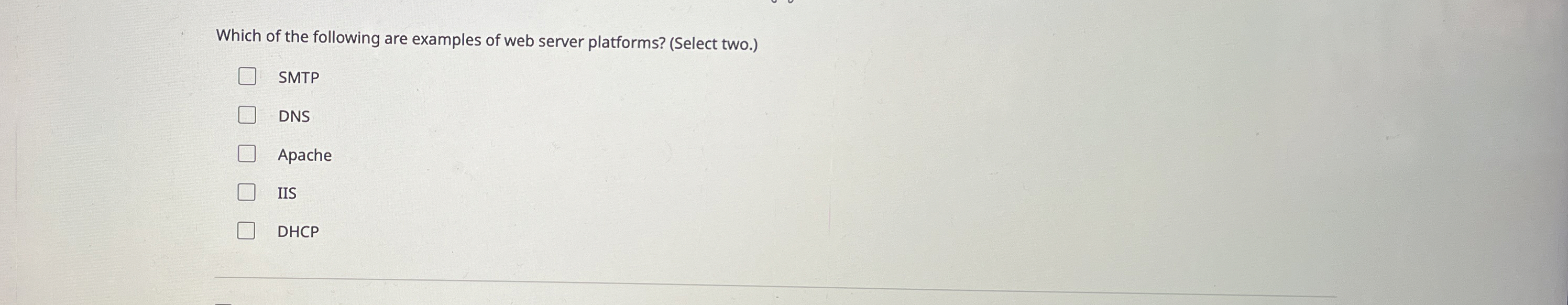 Which of the following are examples of web server