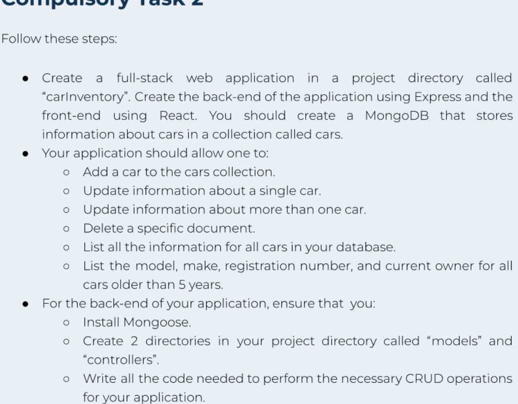 Follow these steps: - Create a full - stack web