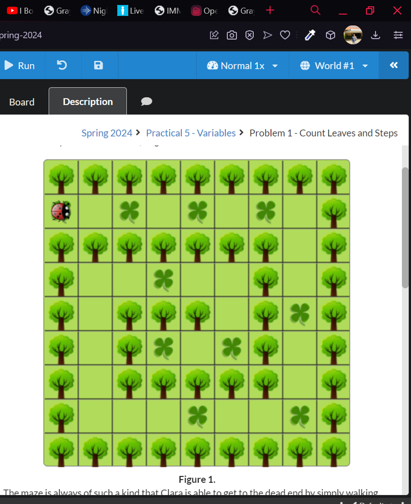 The maze is always of such a kind that Clara is