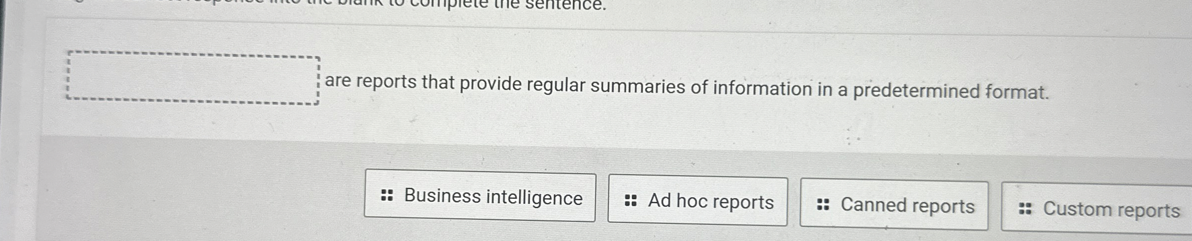 are reports that provide regular summaries of